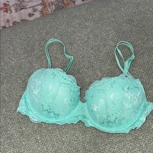 Victoria's Secret PINK MINT Lace Balconet Push Up Bra